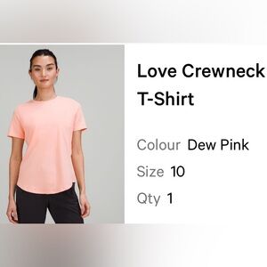 Lululemon love Crewneck T-Shirt